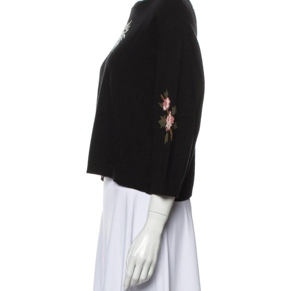 Red Valentino Eye and Flowers Embroidered Sweater - Picture 2 of 10